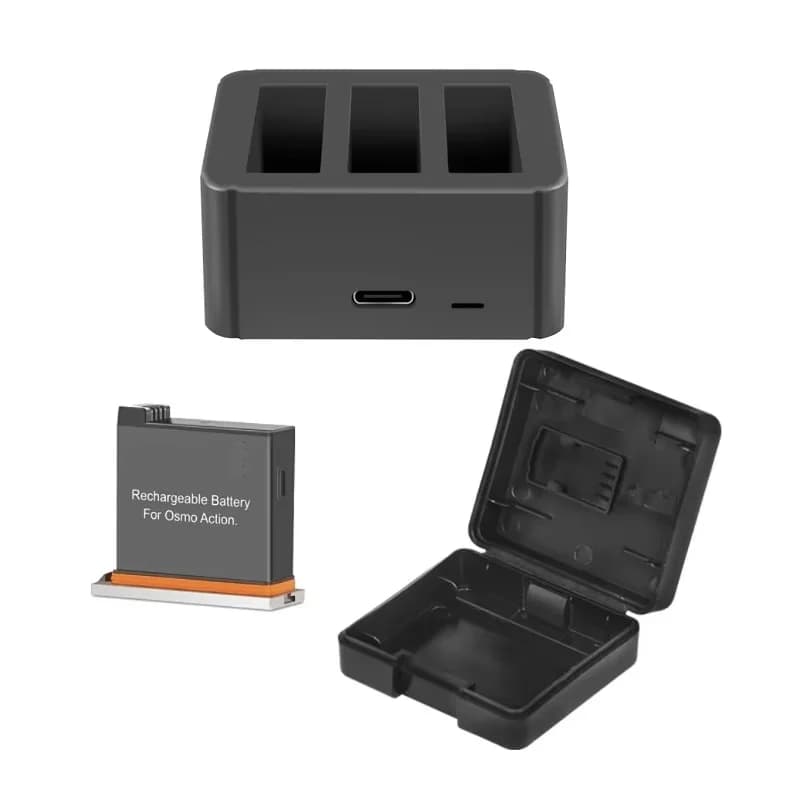 Per Dji Osmo Action 1 Caricabatterie/Scatola porta batterie a doppio slot/Custodia antiurto per accessori fotocamera Osmo Action