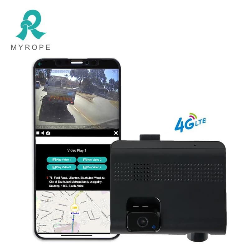 Dashcam con Doppia Lente per Specchietto Anteriore e Interno, Telecamera di Sicurezza per Auto con Tracciamento GPS
