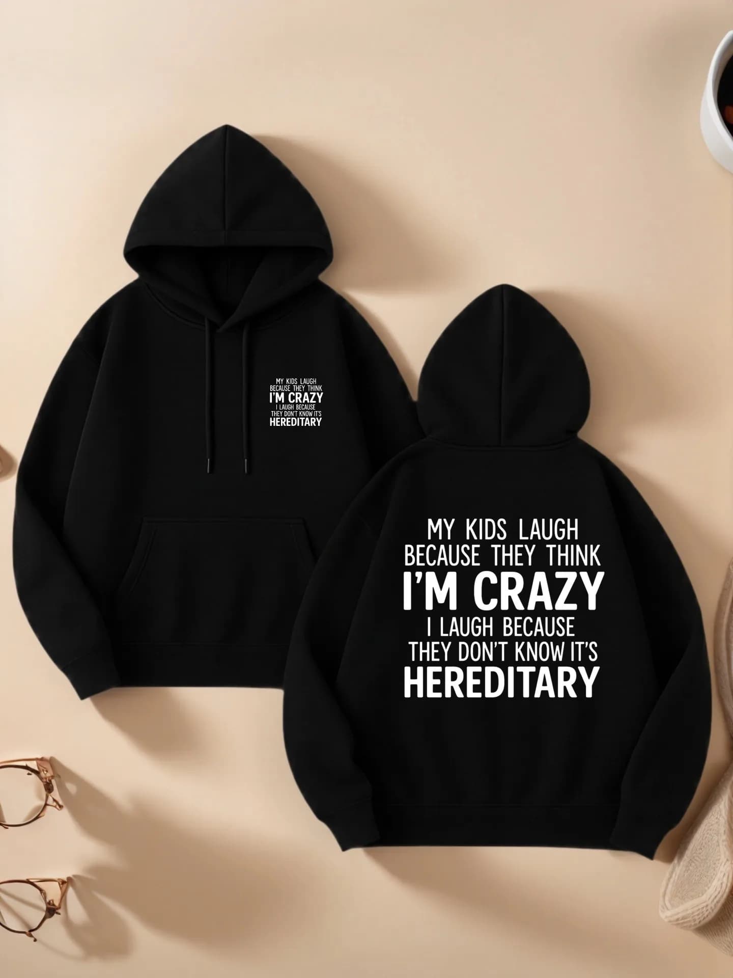 Felpa con cappuccio grafica da donna, stampa di lettere, design estetico casual, tessuto morbido, abbigliamento casual quotidiano, per adolescenti
