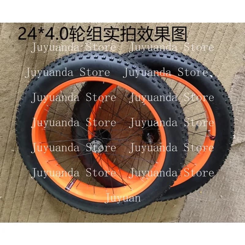 Ruota da 20, 24, 26 pollici X4.0 con pneumatico ultra largo per Beach Buggy e Bici da Neve, Camera d'aria e Copertone