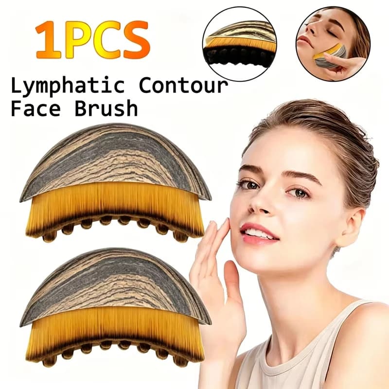 Ergonomic design facial contour brush, designed to massage and sculpt your face with precision on the skin LBHL31