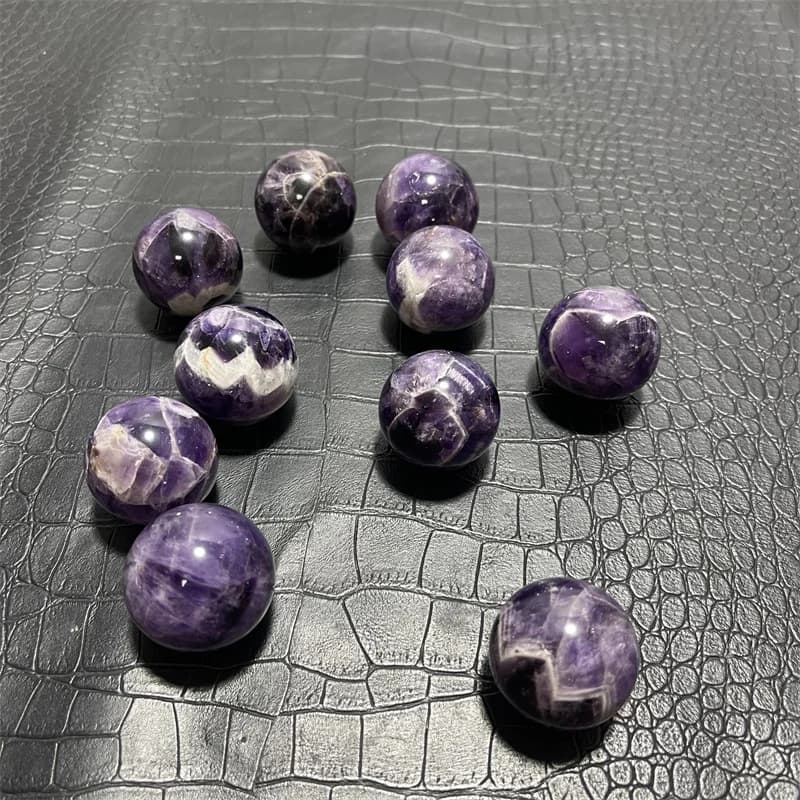Cristalli di prezzo di fabbrica all'ingrosso artigianato chevron sfera di ametista sogno sfera di ametista per la decorazione