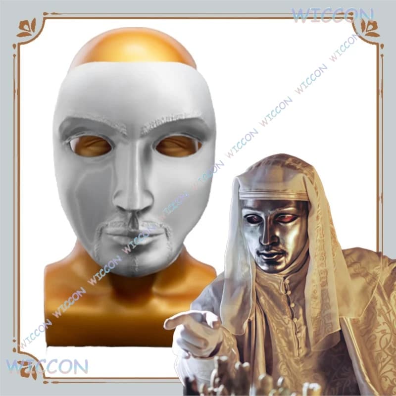 King dofHeaven King Baldw iIV Leprosy Half Face Cover Mask cosplay Crusader Costume Accessory Halloween Role Play Game Character