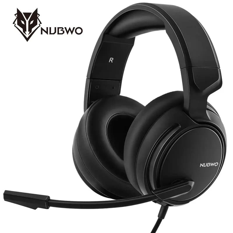 NUBWO N12 Headphones and PS4, 3.5 mm surround stereo game headphones with microphone Anti-noise headphones with soft memory for PC, laptop, PS3