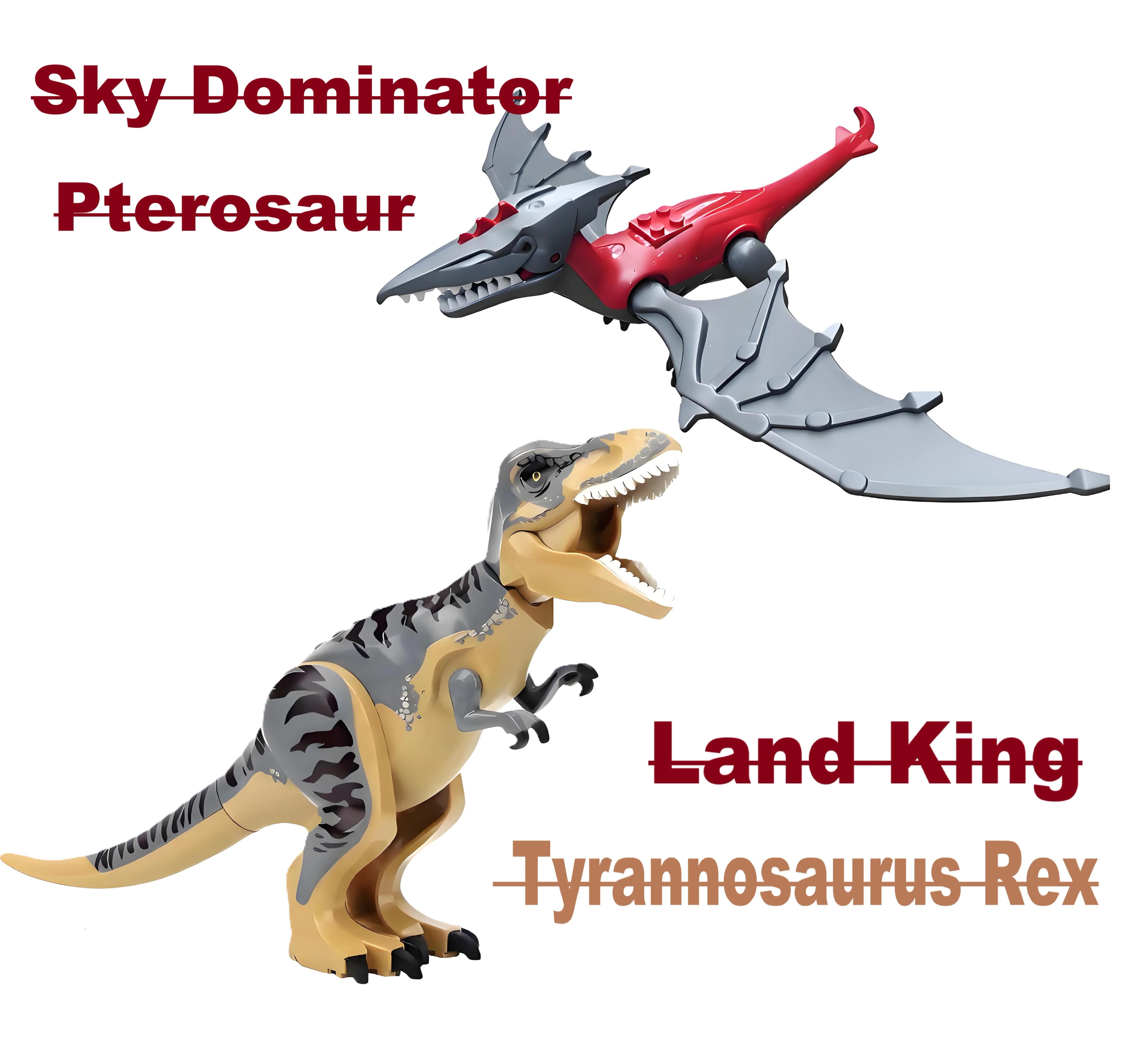 Set di blocchi di costruzione di dinosauri fai-da-te di grandi dimensioni T-Rex Pterosauro della colonna vertebrale - Giocattolo educativo STEM per bambini Kit di costruzione Jurassic Predator regalo