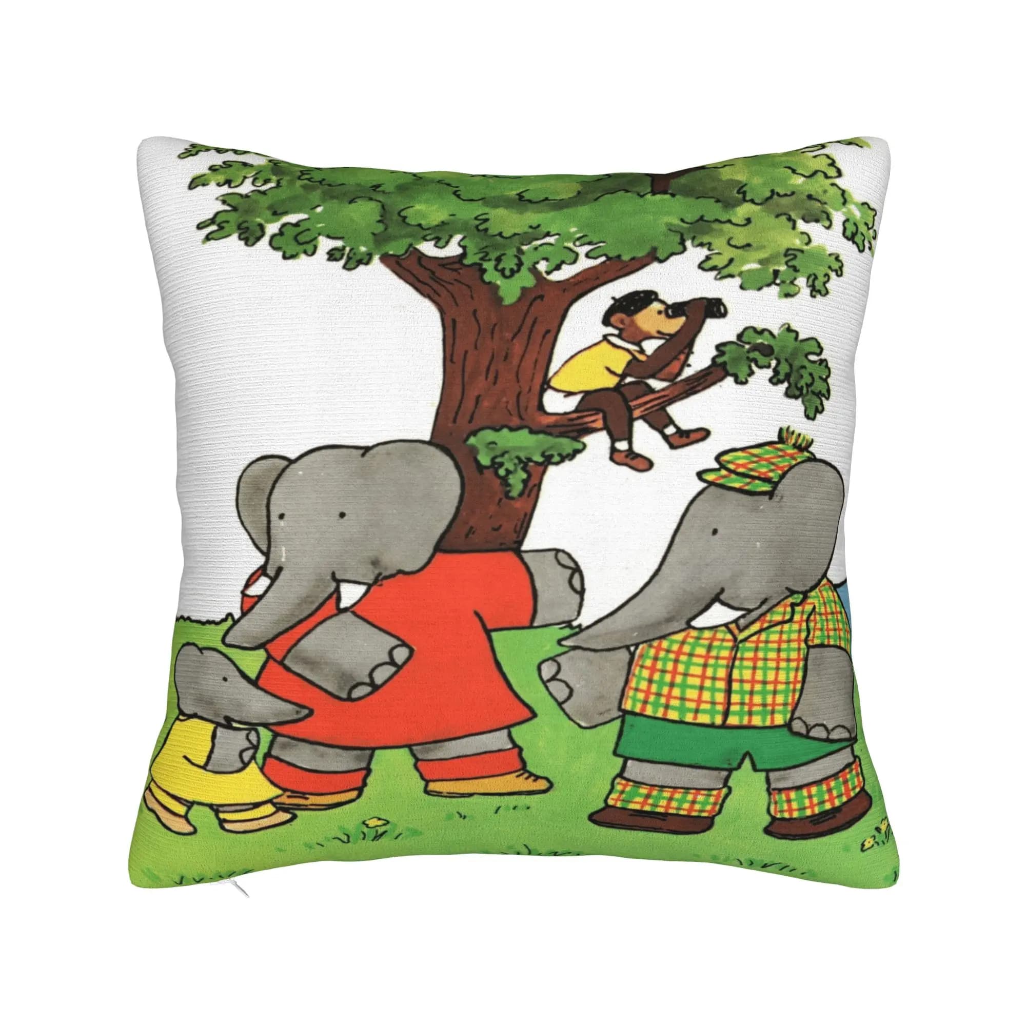 Cartoon Babar The Elephant Pillowcases Morden Pillow Case For Living Room Sofa Design Pillow Cover