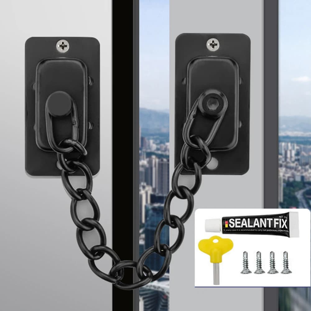 Serratura per porta in acciaio inossidabile Serratura per porta familiare Protezione di sicurezza Catena per porta di sicurezza Sicurezza per bambini