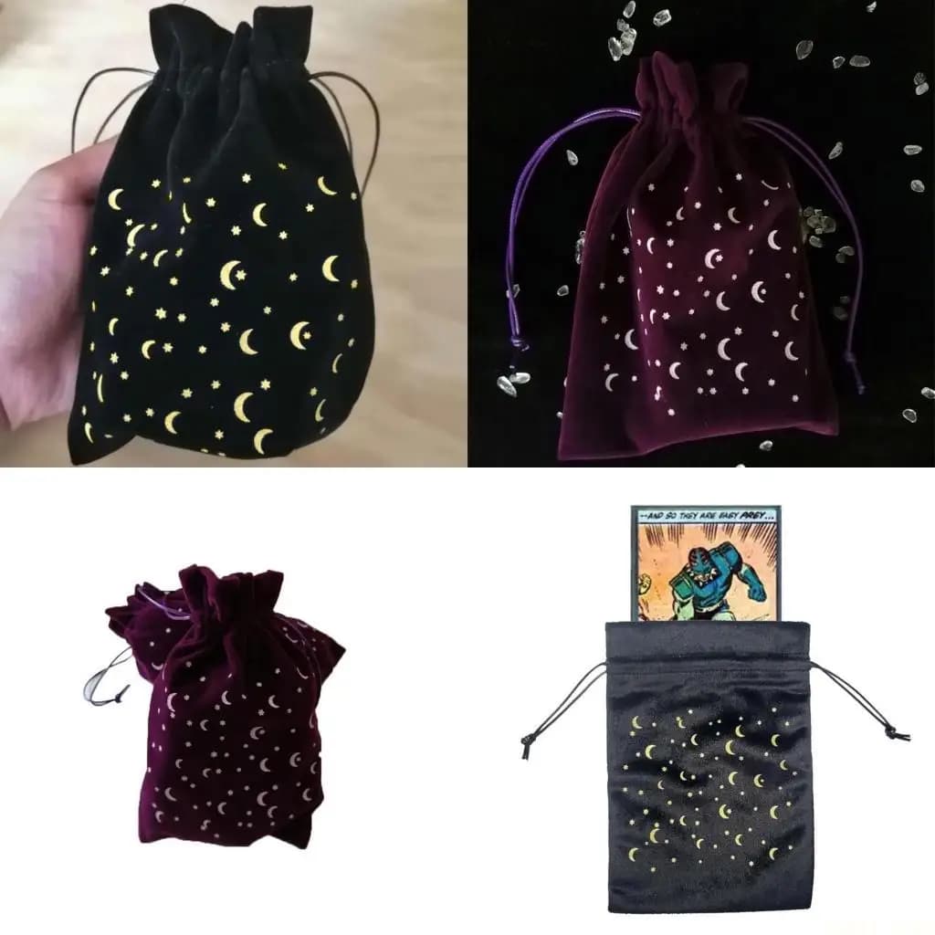 U2JB Rettangolo Pendolo Divinazione Tovaglia Tarocchi Tappetino Altare Borsa in velluto