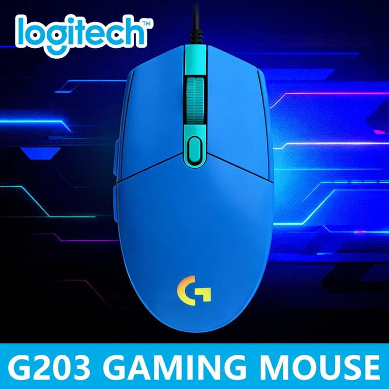 Classical Play Mouse Logitech G203 and G102, precise tracking, quick response, ergonomic shape that relieves palm fatigue