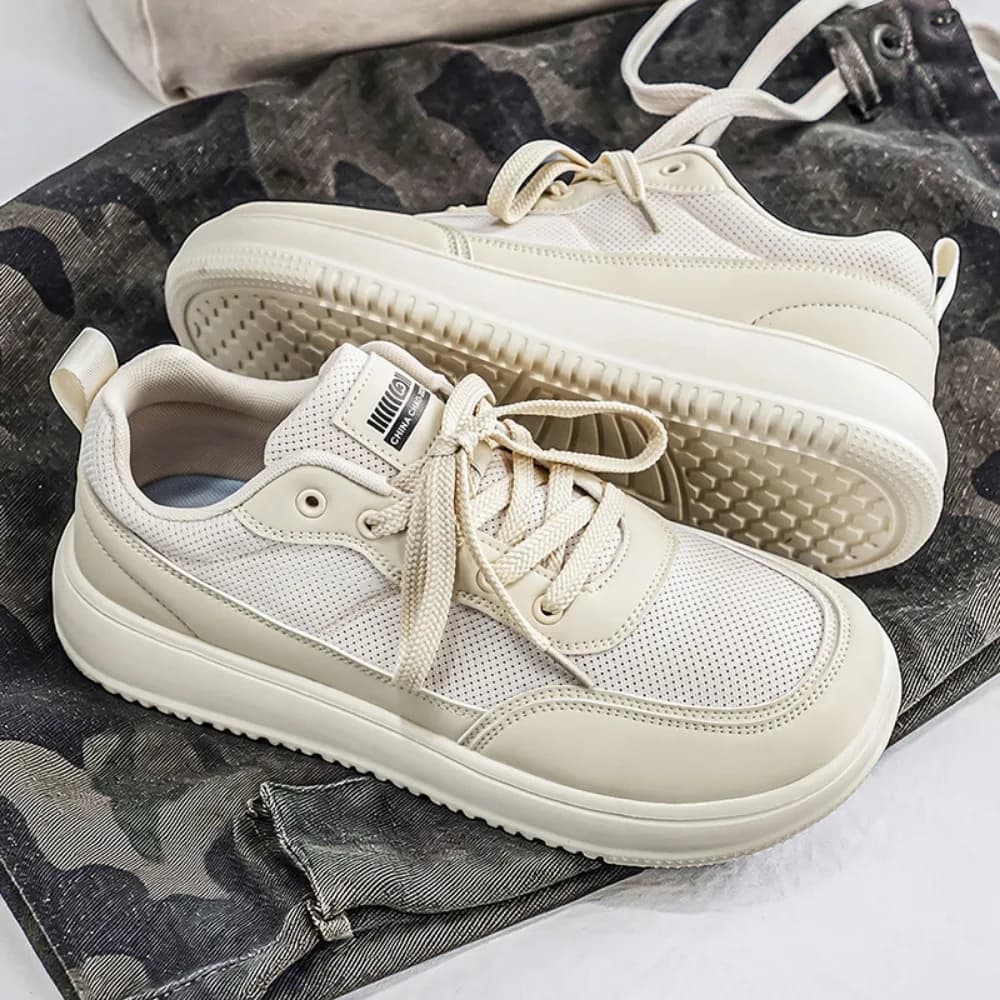 Sneakers Casual Traspiranti in Rete per Uomo, Scarpe Sportive Comode Verde Militare