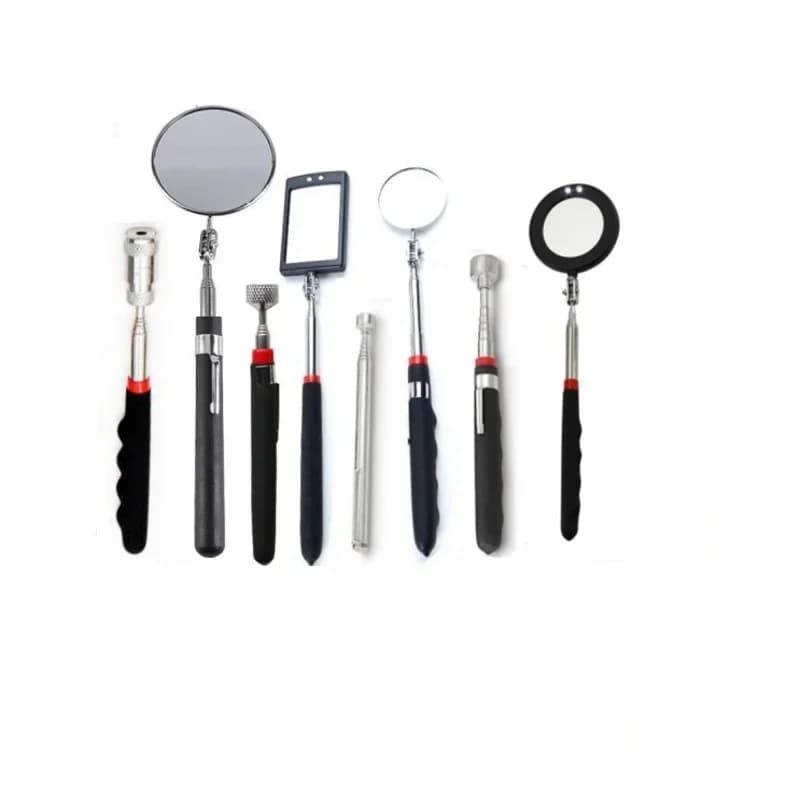Pratico endoscopio per telaio auto 360 ° Specchi telescopici Angolo LED Ingrandimento della luce Specchio di ispezione Strumenti di rilevamento riparazione auto