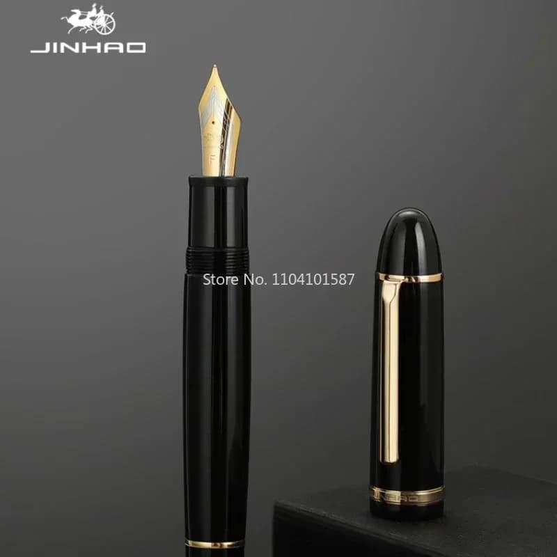 New Jinhao 159 Fountain Pen Mental F Nib Retro School Supplies Durable Fountain Pens Luxury Pens Office Gadgets Writing Gifts