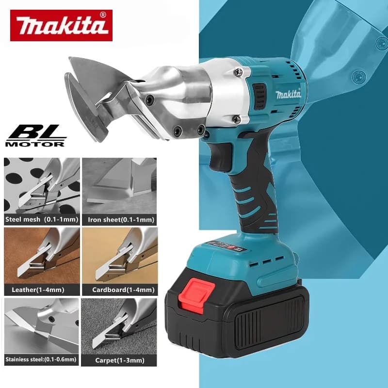 Makita Forbici elettriche per ferro a batteria Utensili professionali per il taglio dei metalli Taglierina ricaricabile per lamiera Batteria da 18 V
