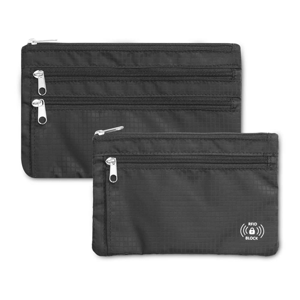 Un set borsa porta passaporto portafoglio da viaggio per uomo donna custodia per passaporto familiare porta carte organizzatore blocco RFID