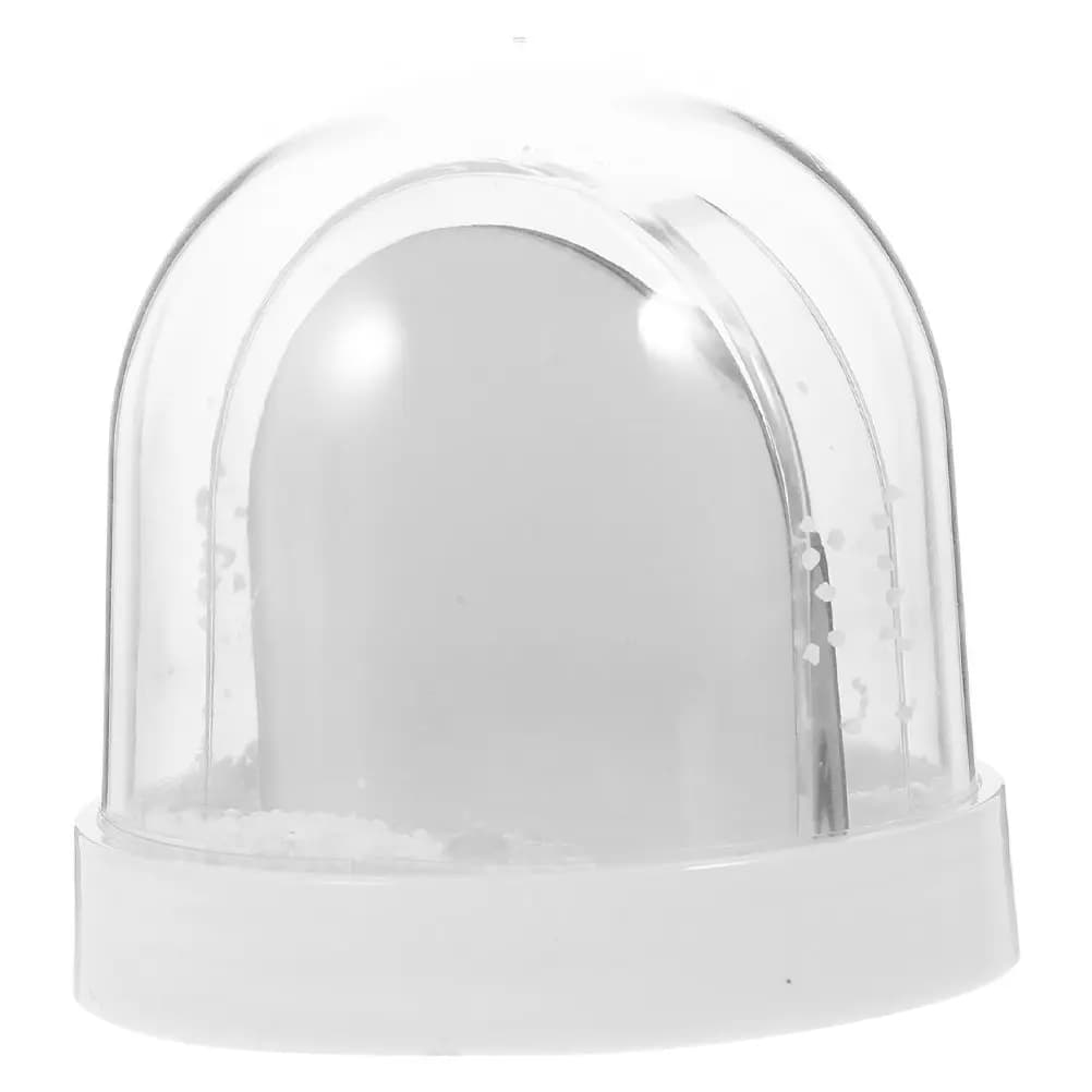 Cornice Portafoto Globo di Neve Fai-da-Te, Carta Bianca per Sublimazione, Mini Espositore per Foto, Inserto in Plastica per Foto, Decorazione Globo di Neve, Regalo