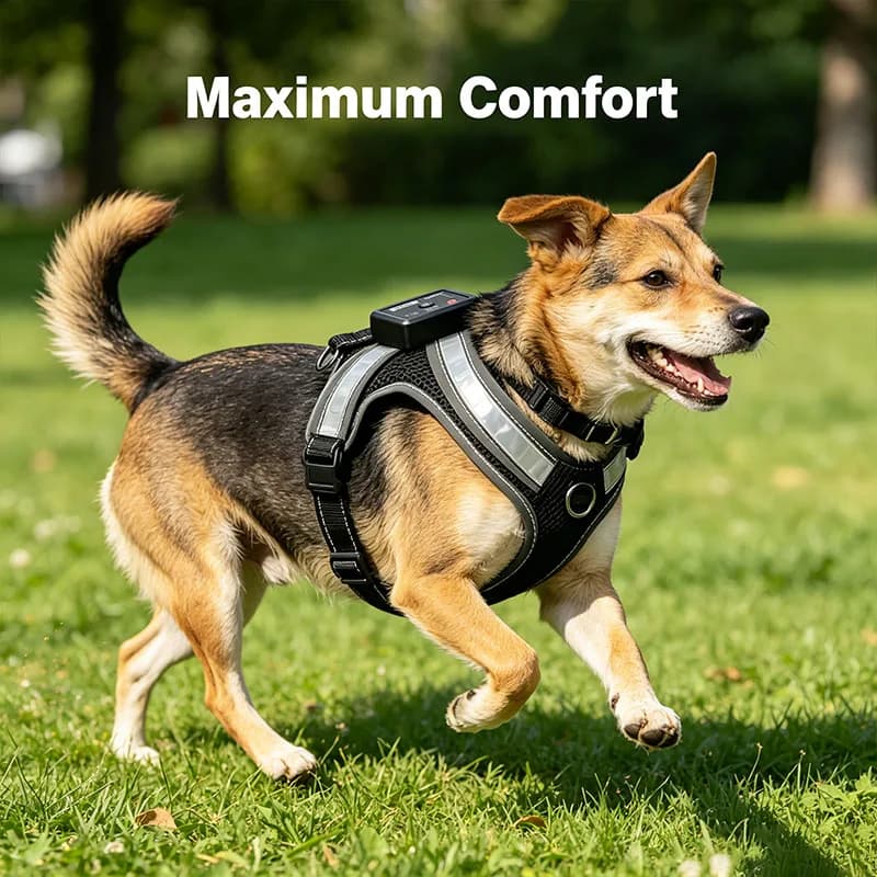 1pcs LED Dog Harness with Color Changing USB Rechargeable Multicolor Pet Vest Adjustable Reflective Safety Gear Multi Color Mode