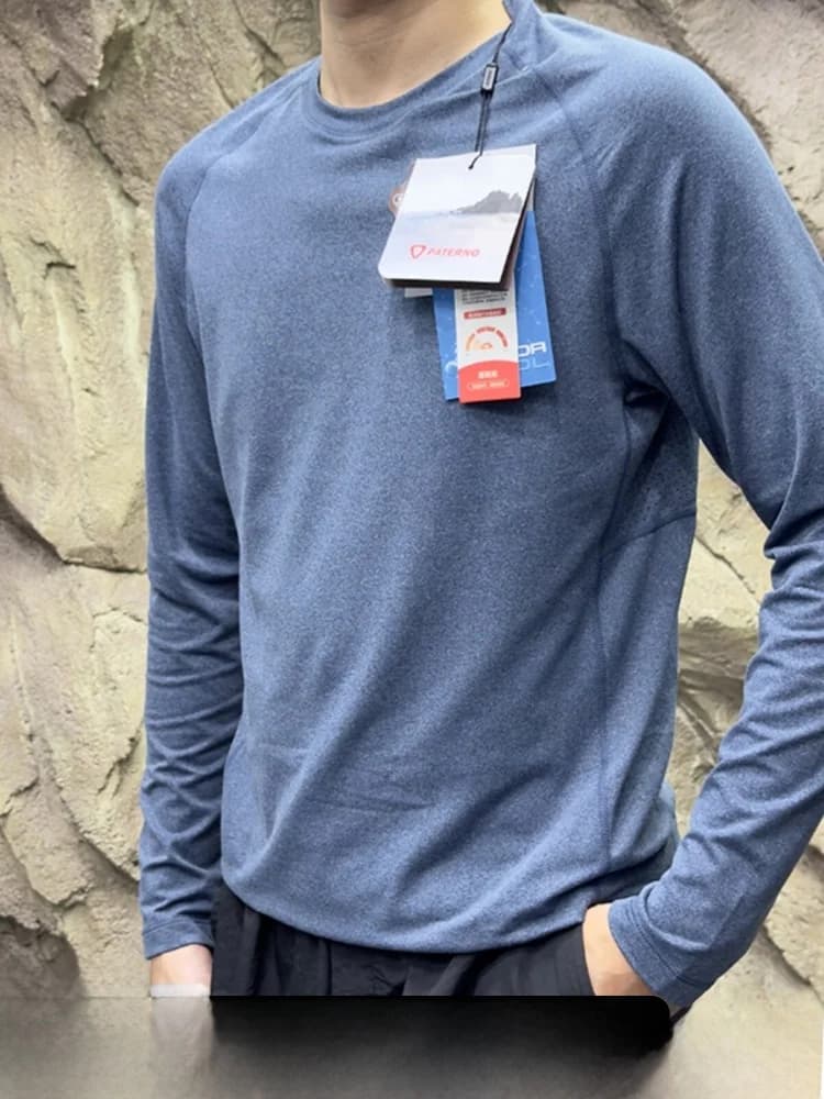 High-End Fleece-Lined Long Sleeve T-Shirt Men's Outdoor Warm Base Layer Shirt Moisture Wicking Layering Essential Autumn Winter