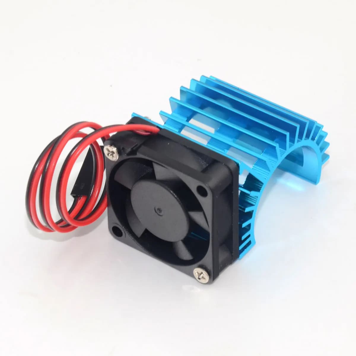 Dissipatore di calore in alluminio/w ventola di raffreddamento per motore 370 380 per 1/16 1:18 On/Off Buggy RC auto veicoli e giocattoli telecomandati