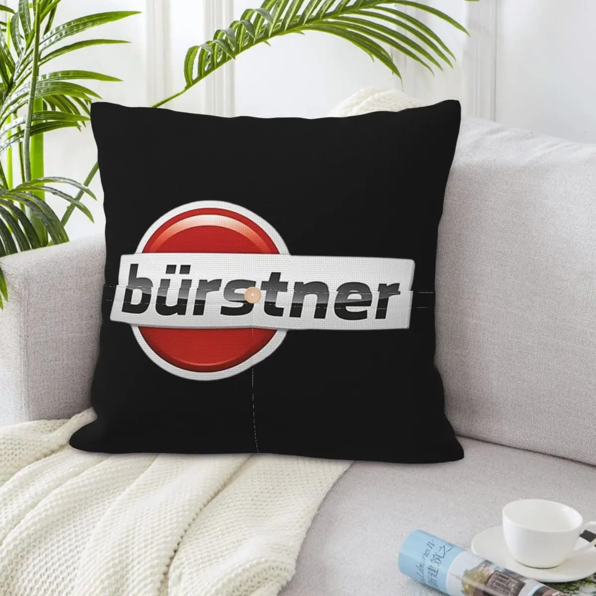 Burstner Caravan Square Linen Pillowcase Cushion Cover Polyester Decor Bed Home Comfort Throw Pillow