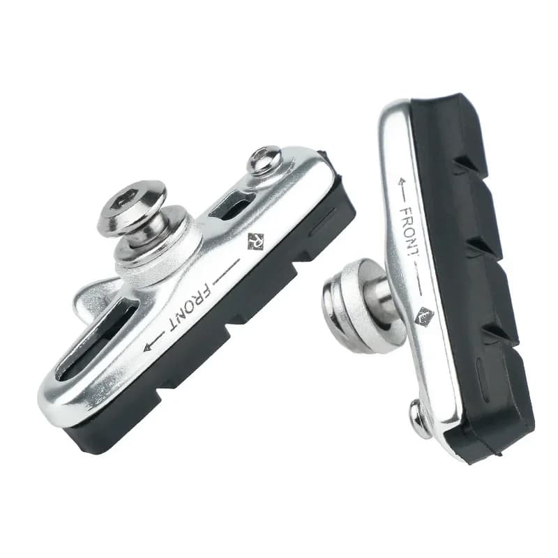 Una coppia di pastiglie freno da 55 mm per bici da strada con anelli metallici Pastiglie freno C Blocchi freno sostituibili Parti di biciclette con blocchi in lega di alluminio
