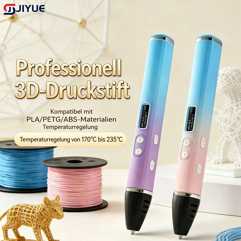 3D Printing Pen OLED Screen 3 Gears Adjustable Temperature Ceramic Nozzle Detachable Design for 1.75mm PLA ABS Filament