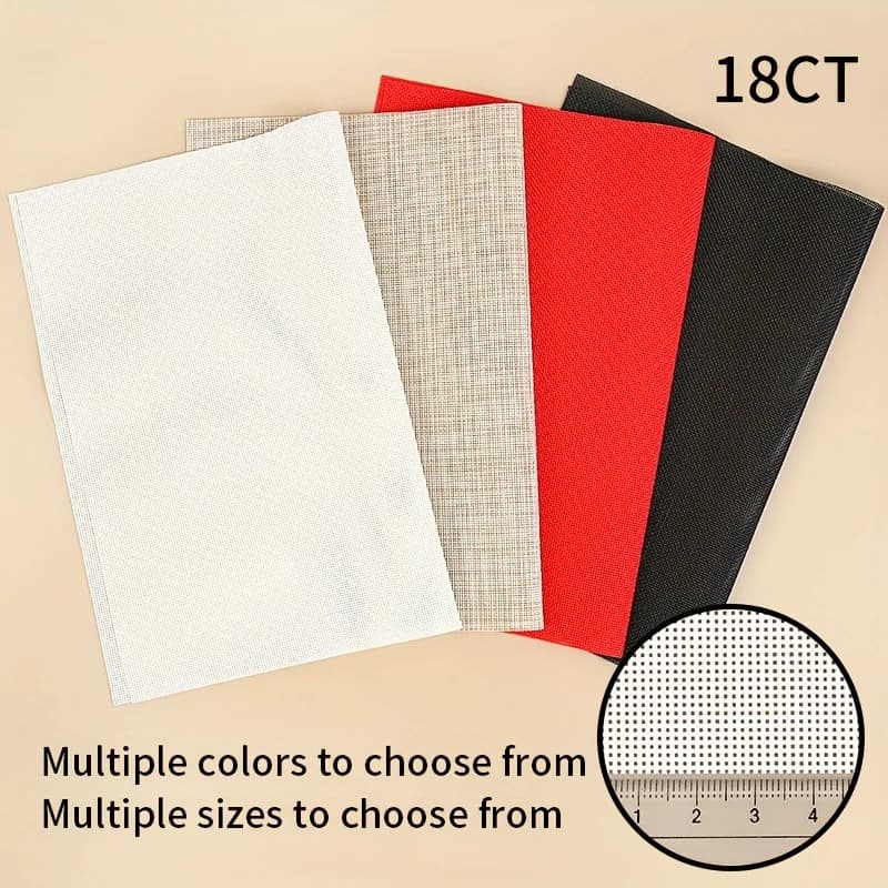 Cross-stitch plastic embroidery cloth 18CT thickened double-stranded colourful multi-colour embroidery fabric DIY fabric