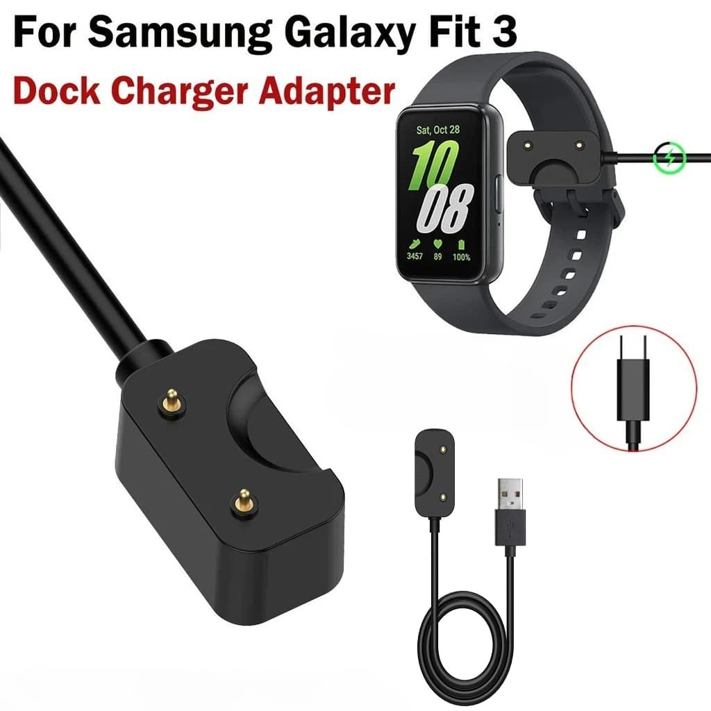 Adatto per Samsung Galaxy Watch Fit 3 SM-R390 Caricatore USB Smart Watch Caricabatterie rapido Caricatore sostitutivo