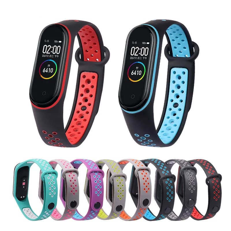 Cinturino traspirante per Xiaomi Mi Band 3 4 5 6 7 Smart Watch da polso M3 M4 Bracciale per Xiaomi MiBand 7 6 5 Miband cinturino di ricambio