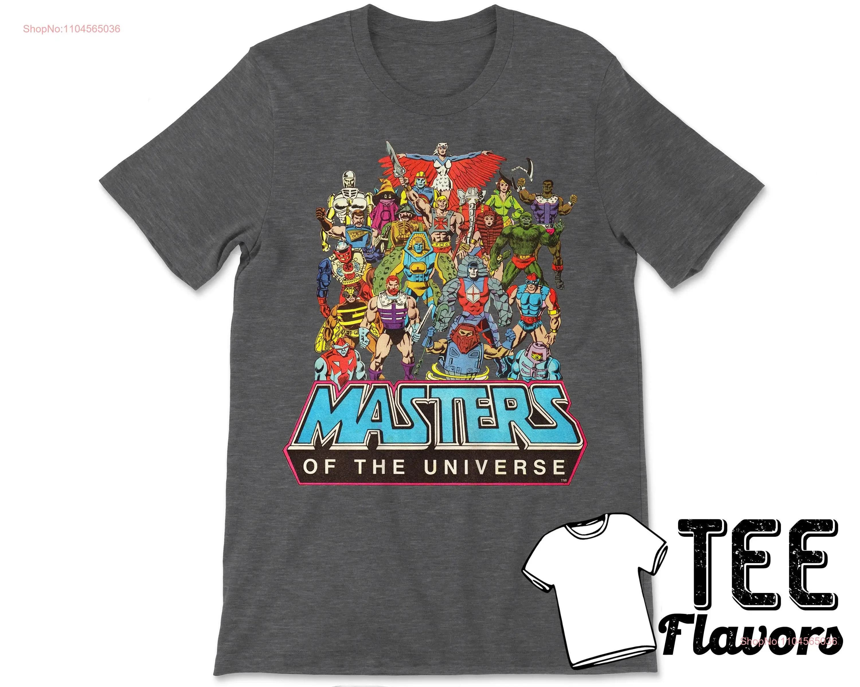 Masters Of The Universe He Man T-shirt a fumetti anni '80 a maniche lunghe o corte