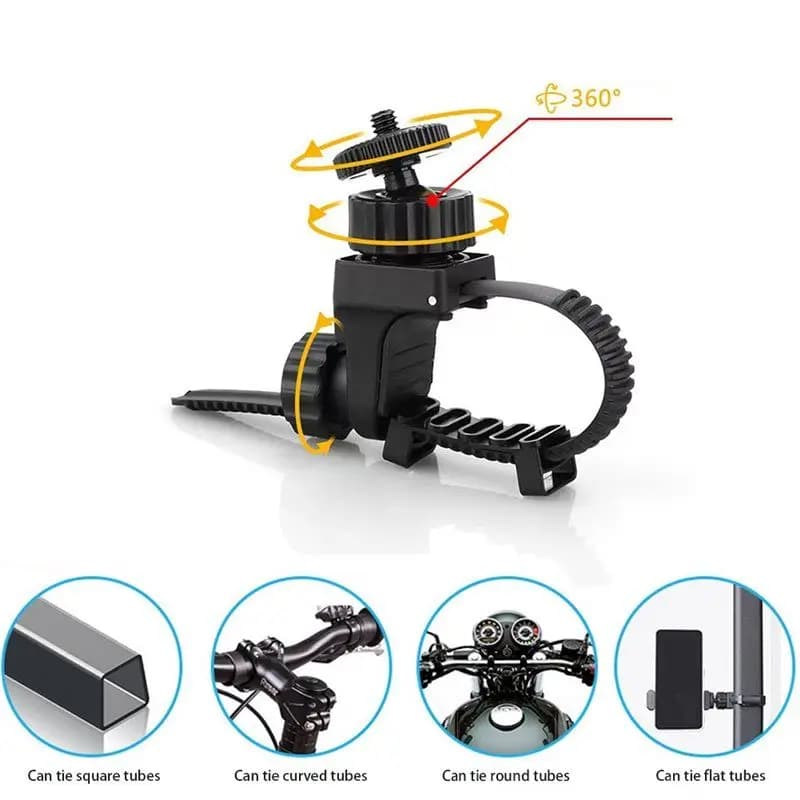 DTB8 Bicycle Bracket Mounting Clamp for GoPro for DJI Osmo 360 Action Camera Accessories Universal Adjustable
