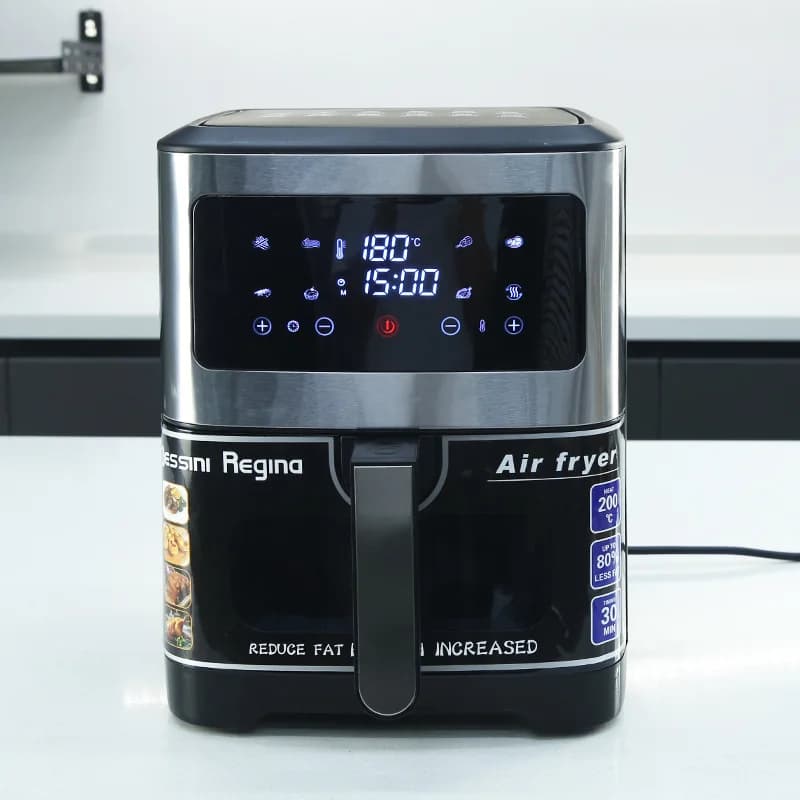 Friggitrice ad aria intelligente da 6,8 litri 8,8 litri Friggitrice elettrica manuale moderna da 10 litri senza olio Conforme con le regolazioni di esportazione europee
