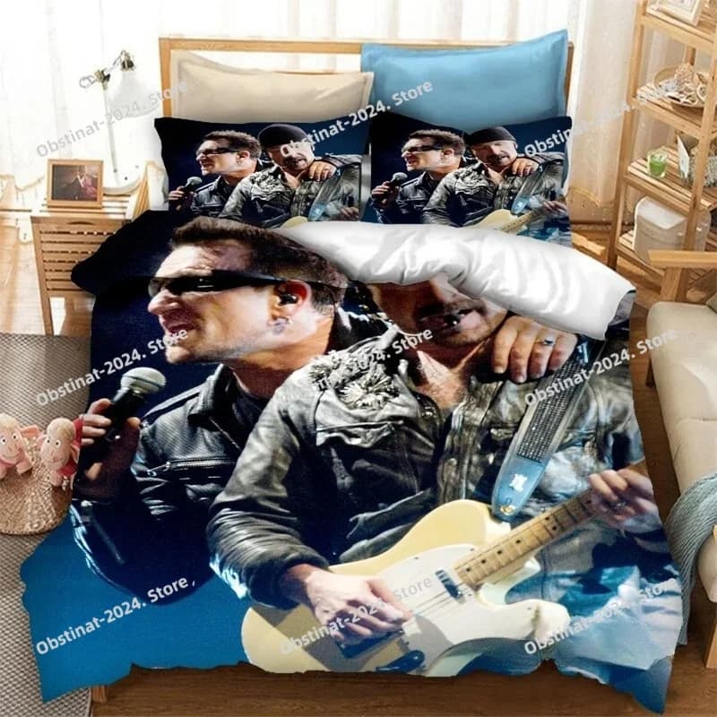 Nuovo 3d Stampa Rock Music Band U Due Set di biancheria da letto Ragazzi Ragazze Twin Queen Size Copripiumino Federa Letto Bambini Adulti Tessili per la casa