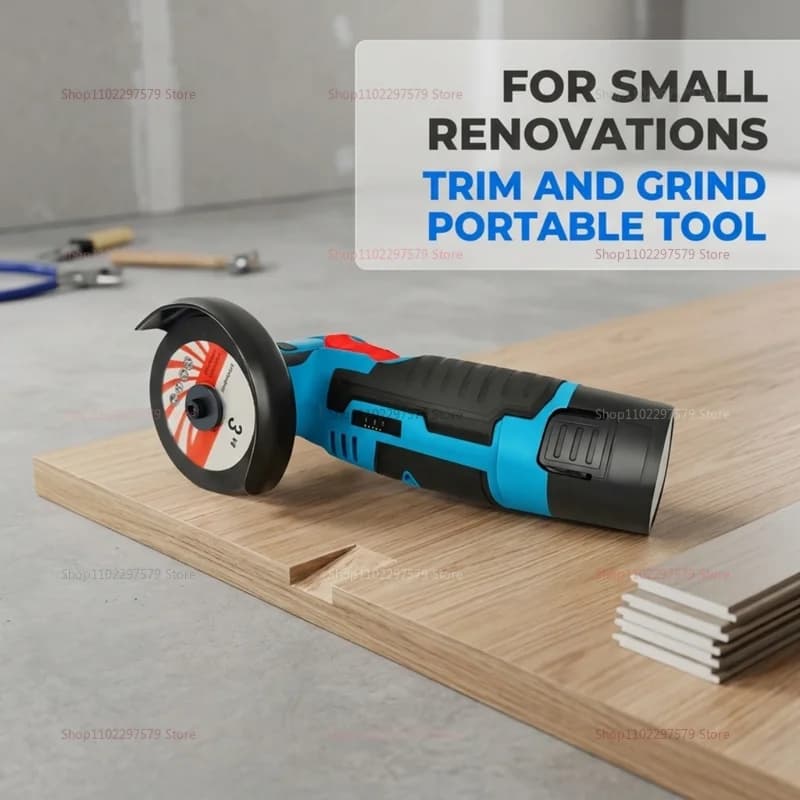 Smerigliatrice Angolare Elettrica a Batteria 12V, Mini Utensile Compatto per Taglio Diamantato e Lucidatura, Ideale per Progetti Fai-da-te e Uso Professionale