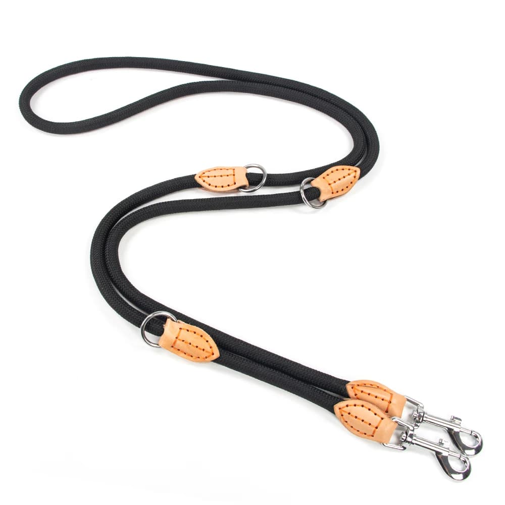 Guinzaglio doppio multiuso da 210 cm per cani di taglia media, regolabile e in nylon di lusso, guinzaglio a mani libere per 2 cani di piccola taglia
