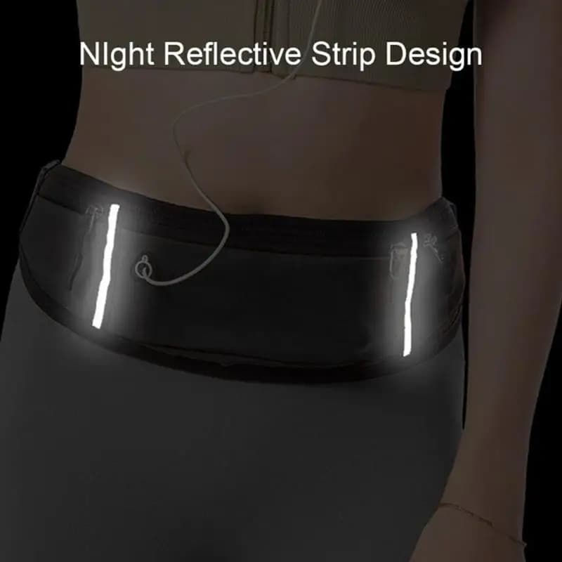 Waterproof Phone Pouch Running Waist Belt Adjustable Unisex Elastic Slim Design for Sports Jogging and Daily Exercise