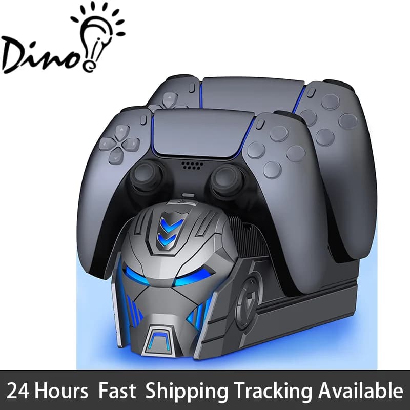 Per controller PlayStation 5 Dualsense Accessori per controller PS5 Doppio supporto per controller PS5 veloce Dock-LED