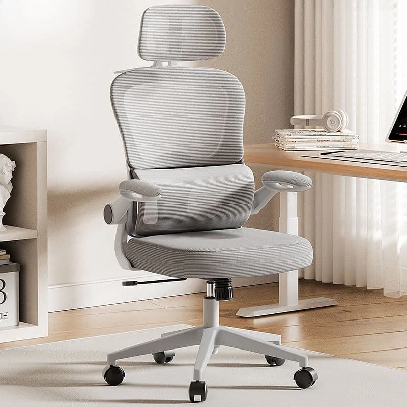 Sedia Ergonomica da Computer con Cuscino Morbido per la Schiena, Comoda Sedia da Ufficio e Studio per Lunghe Sessioni di Seduta, per Casa, Soggiorno, Camera da Letto