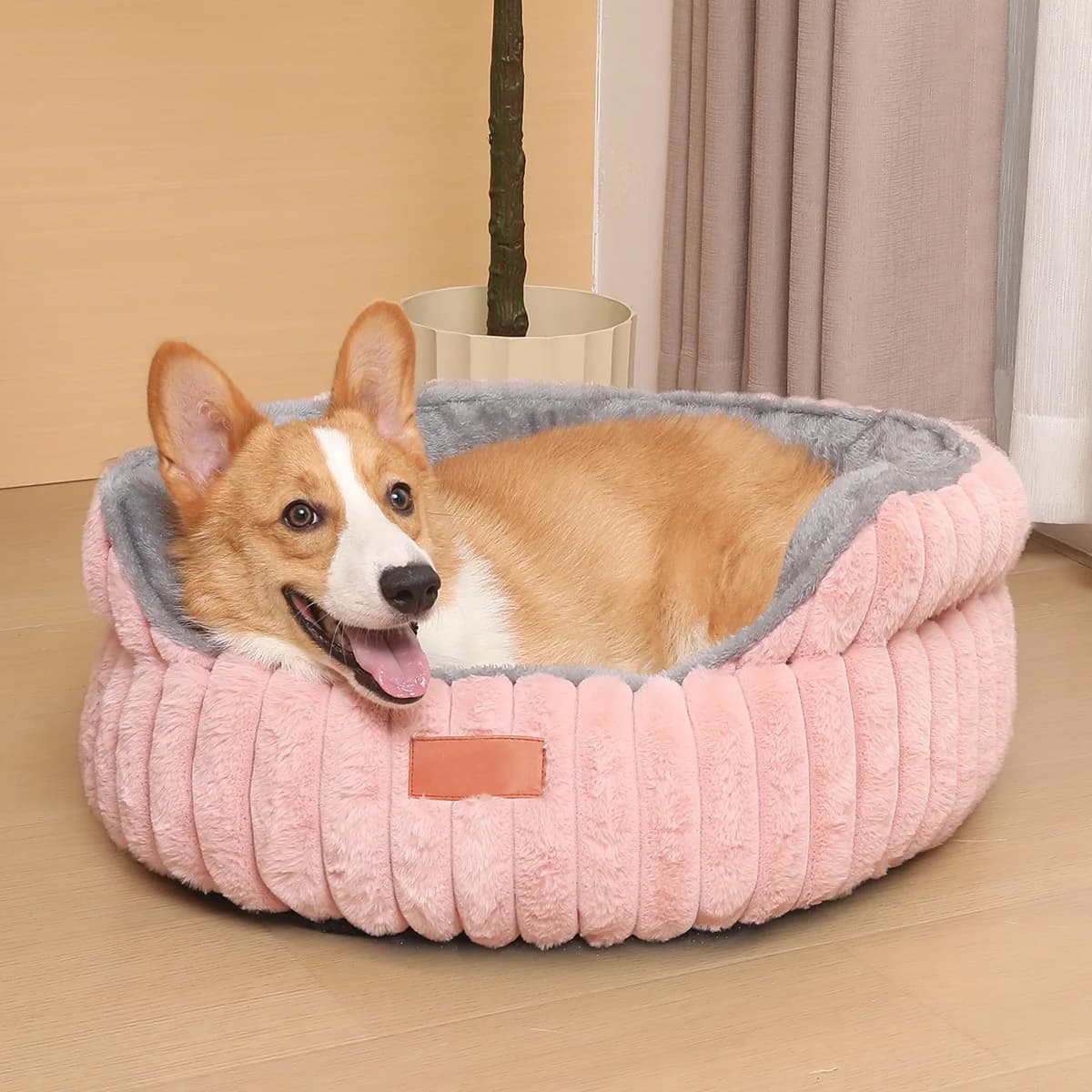 Nuovo Tappetino per Cani Quattro Stagioni, Cuccia Rotonda in Peluche per Cani e Gatti, Nido Universale Invernale Caldo e Spesso