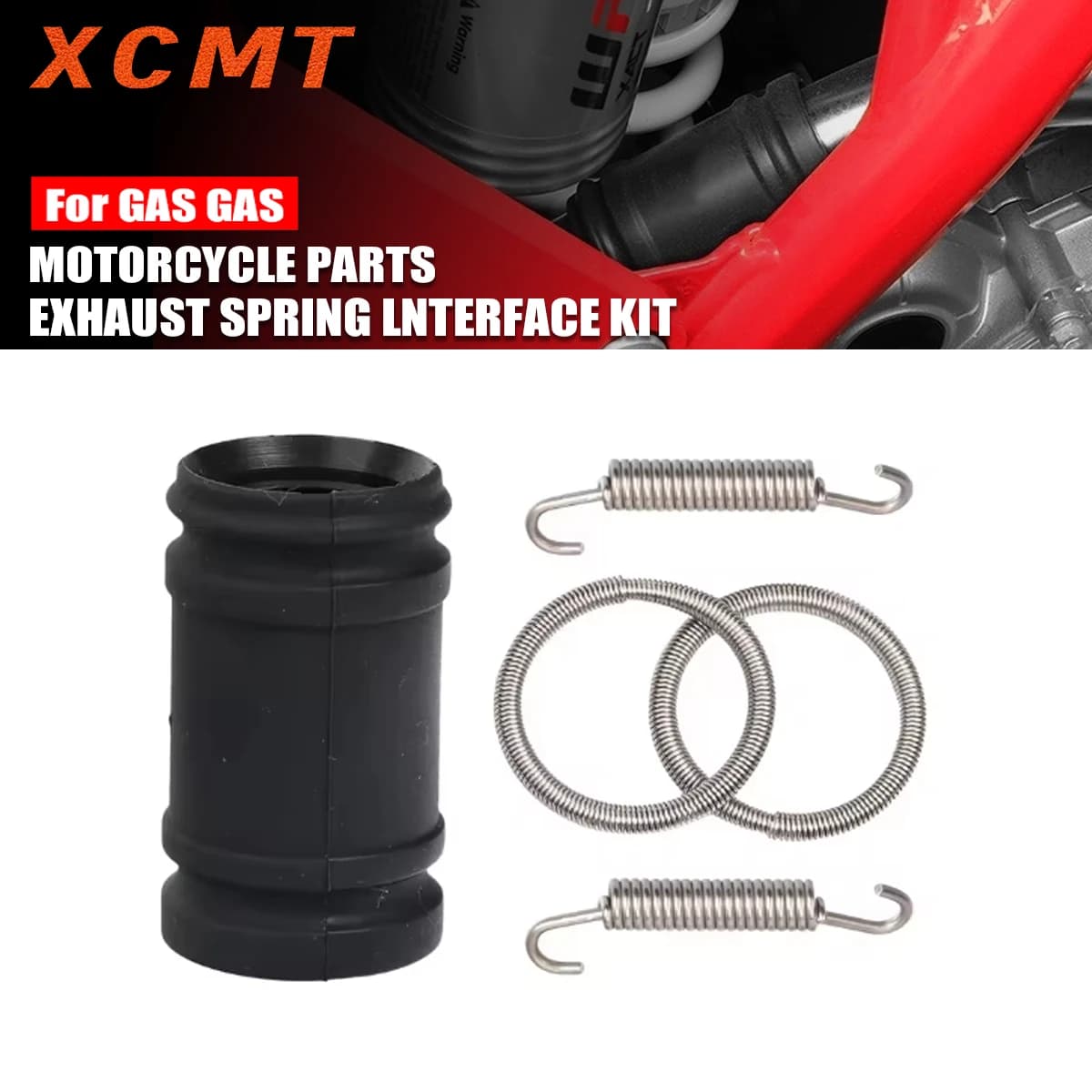 For GAS GAS 250 300 EX EC MC 2021-2023 Off Road Motorcycle Accessor Exhaust Pipe Tailpipe Seal Ring Spring Exhaust Coupling Kit
