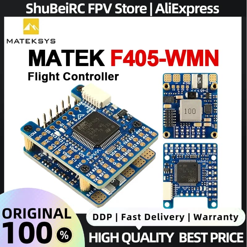 MATEKSYS F405-WMN Flight Controller MATEK 2~6S LiPo Dual BEC Built-in 16M Flash Barometer Black Box for RC DIY Racing FPV Drones