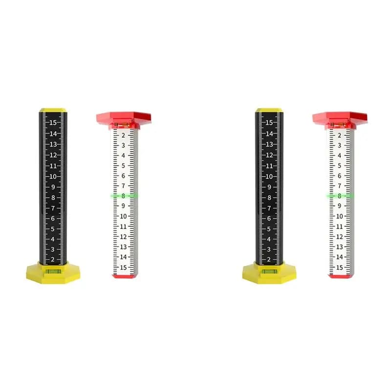 Professional 4Pcs Ceiling And Floor Tile Height Ruler, Measuring Ruler With Magnetic Base, Measuring Ruler, Suspended Ceiling
