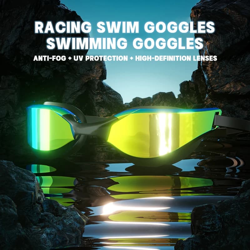 Professional swimwear for adults - High-definition wide-angle lenses, waterproof, anti-fog and wide-angle with adjustable strap
