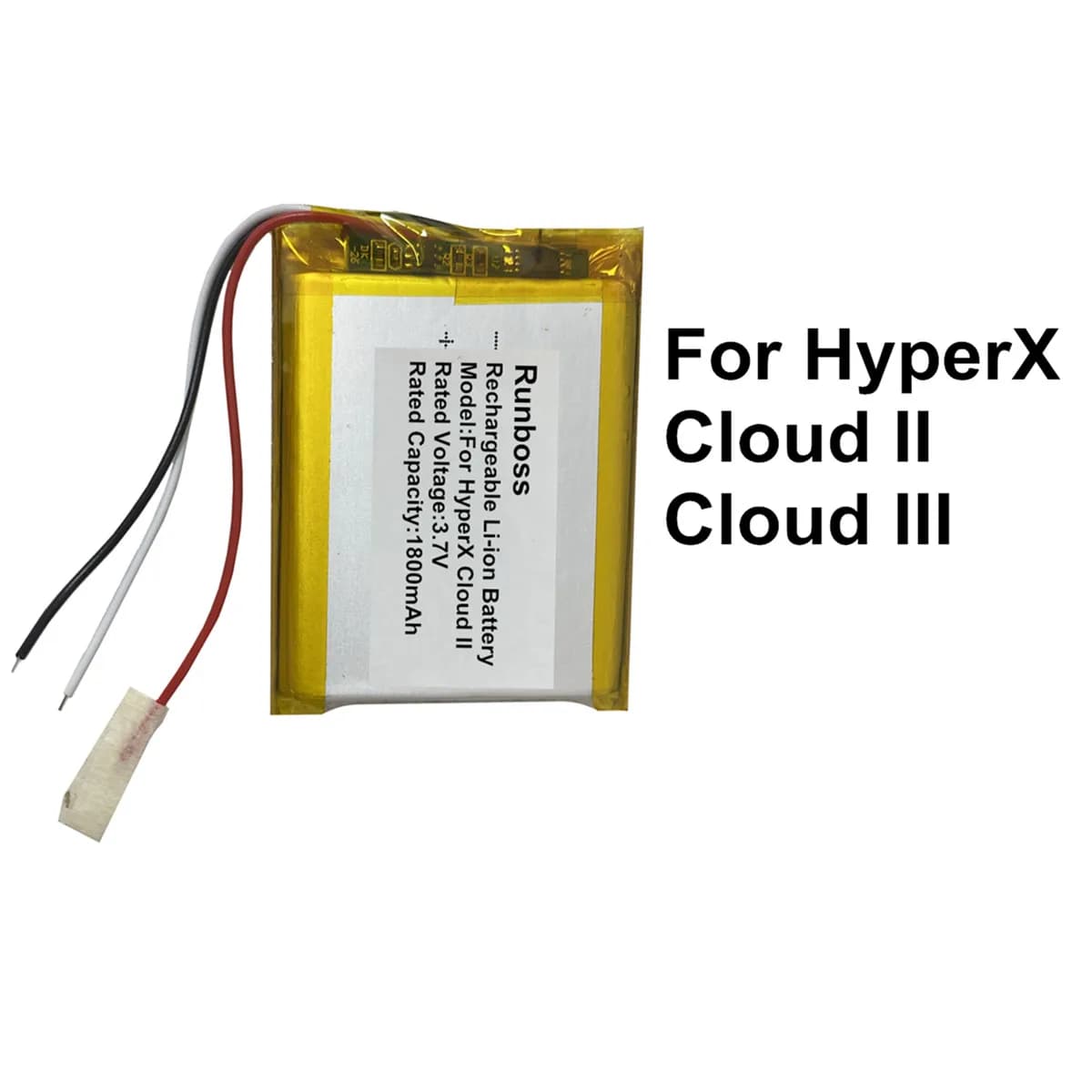 Wireless Gaming Headphone Replacement Battery for HyperX Hyper X Cloud II III Cloud 2 3