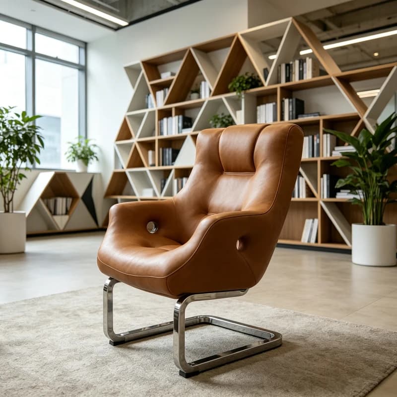 AOLIVIYA Casual Bow Shaped Rotatable Executive Office Chair With Fixed Legs Comfortable Long Sitting Swivel For Home Modern 2025