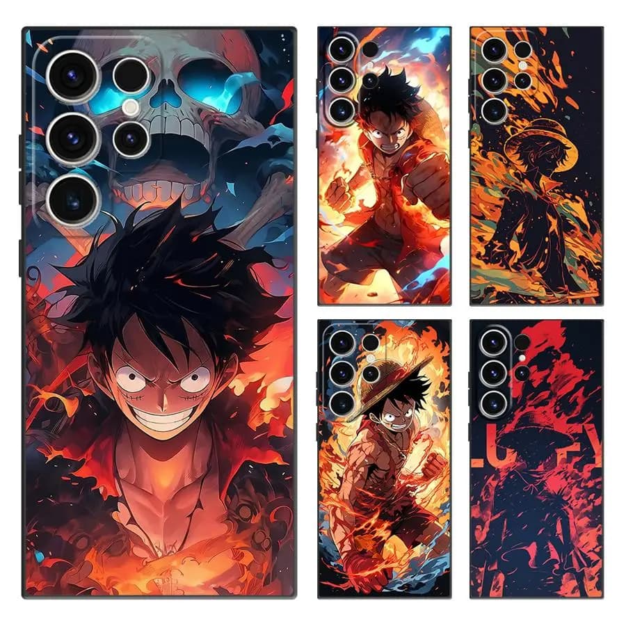 Custodia per Samsung Galaxy S26 S20 S24 Plus Note 20 Ultra 8 9 10 S25 Ultra S23 S21 FE S10 S9 Cover Telefono Luffy Red Hawk Punch