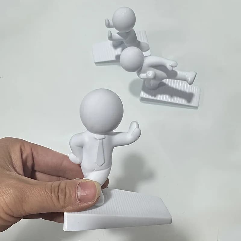 Fermaporta decorativo da 1 pezzo, design flessibile e mobile, base antiscivolo, protezione per pavimento e parete, regalo per la decorazione della casa