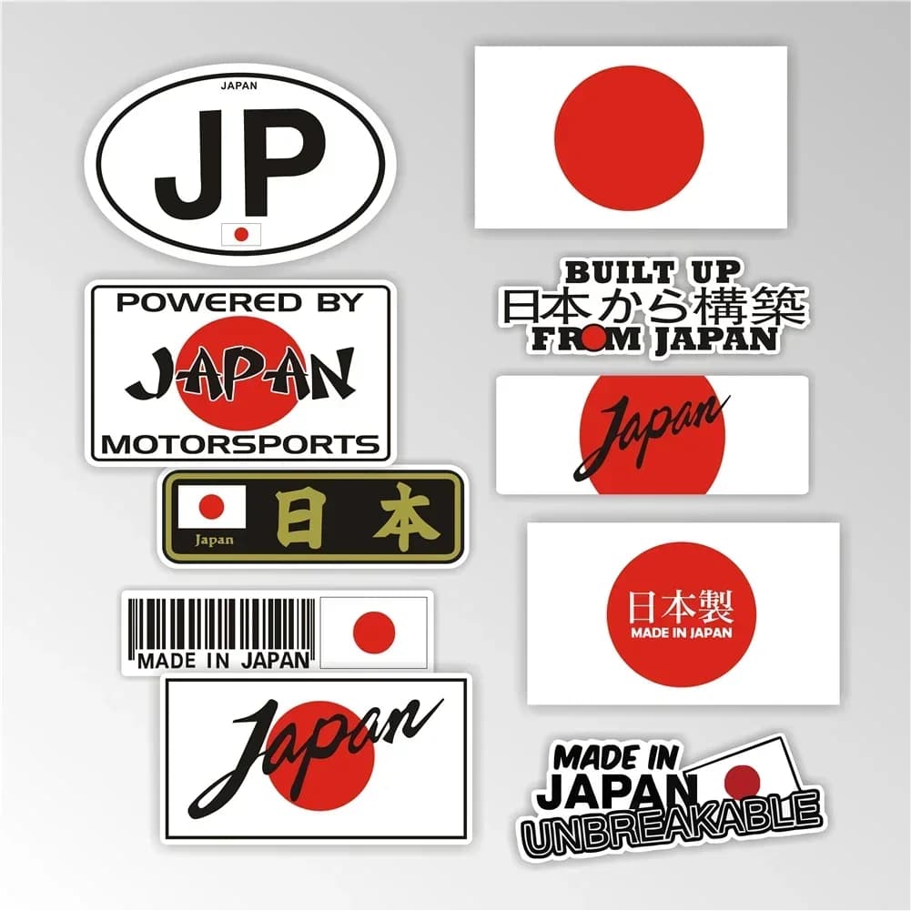 Japanese Style Built Up Bar Code Car Stickers Windshield Sunscreen Custom Printing Vinyl Decals Decorative Motorcycle sticker