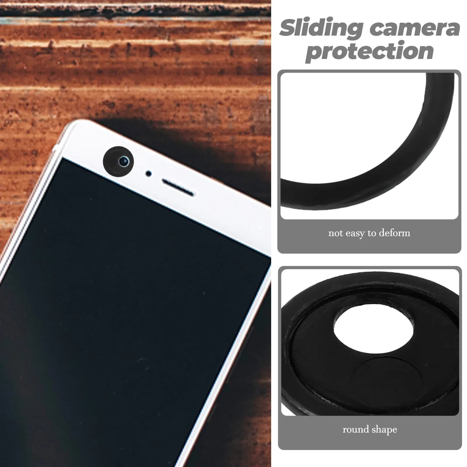 Set of 3 Slide Covers for Camera Privacy Protection, Protection for Webcams and Telephone lenses