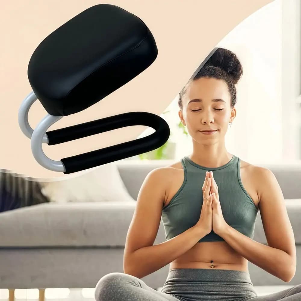 Sgabello Moderno per Meditazione in Posizione Accovacciata, Ergonomico e Portatile, Robusto e Antiscivolo, Sedia per Yoga con Tappetino