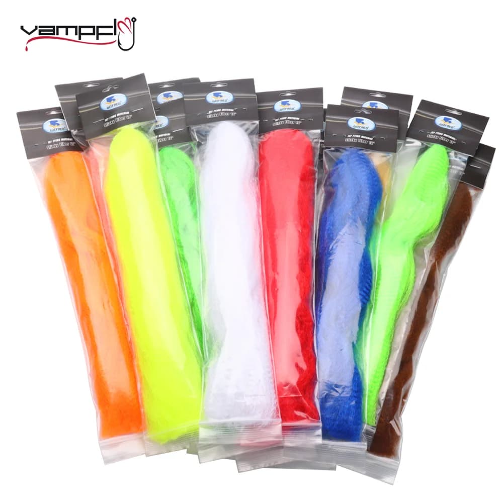 Vampfly Crimped Slinky Fiber Kinky Minnow Fiber lunghi capelli sintetici materiali per la costruzione di mosche per Streamer mosche trota richiamo di pesca